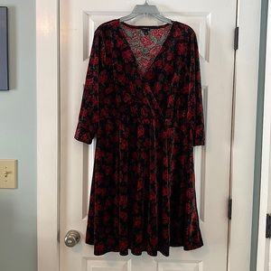 Torrid velvet skater dress size 2 #117